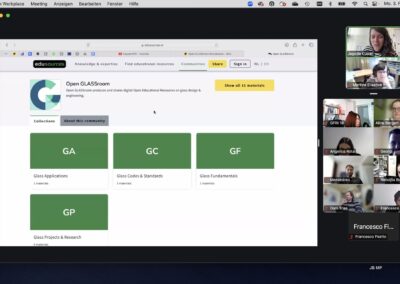 Screenshot 3 of members discussing the progress and future plans at the Open GLASSroom's 10th Consortium Meeting held online.